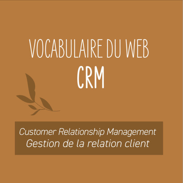 Vocabulaire du Web - CRM