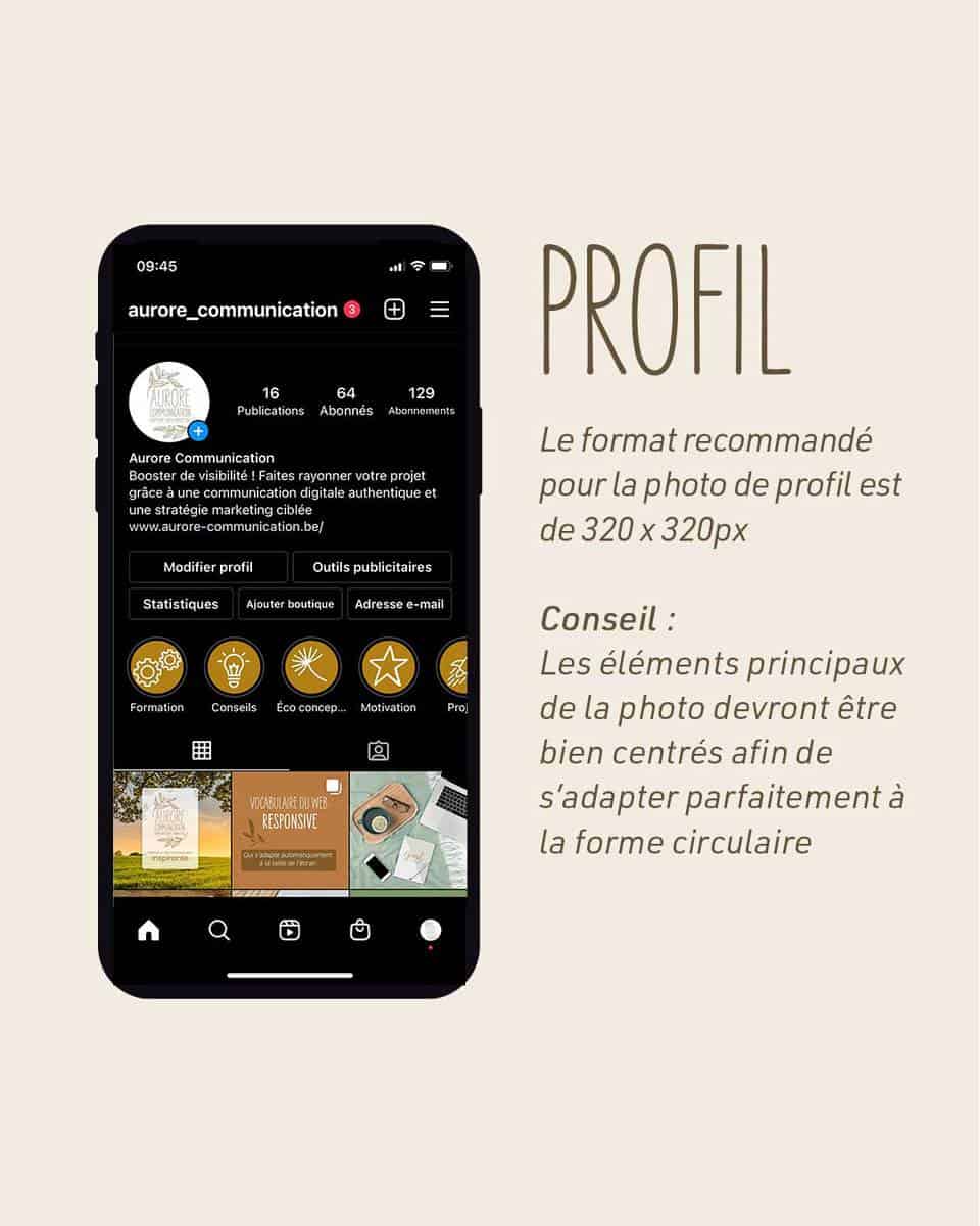 Formats Instagram - Profil 320x320px